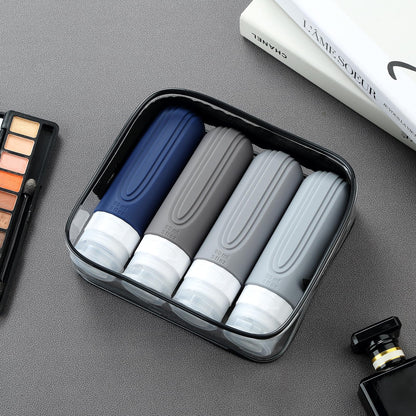 Travel Bottles for Toiletries (Navy-Grey-3oz)