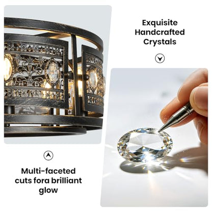 Caged Ceiling Fan with Light