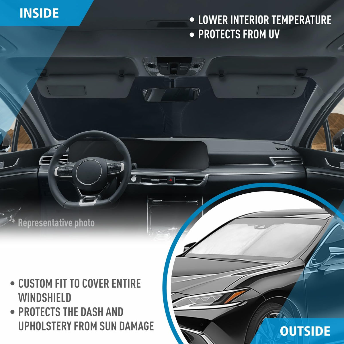 Windshield Sun Shade for ES 2019 (For Lexus ES 19-25)