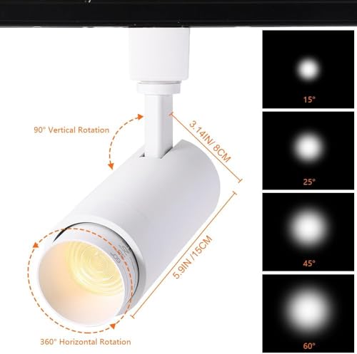 30W Track Light Heads Zoomable