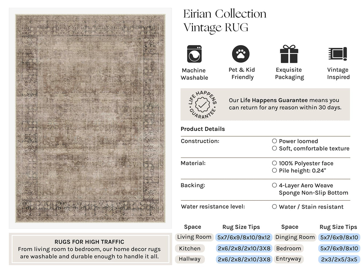 Taupe 9x12 Neutral Area Rugs for Living Room (Taupe / 9' x 12' (Rectangular))