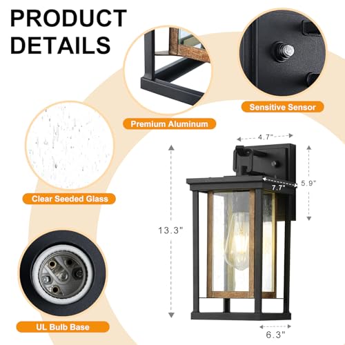 13 Inch Dusk to Dawn Outdoor Wall Lights for Porch