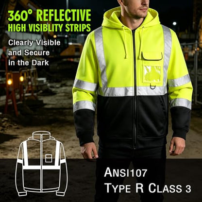 ANSI Class 3 High Vis Safety Hoodie