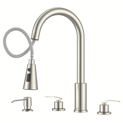Kitchen Sink Faucet Stainless Steel with Sprayer 2