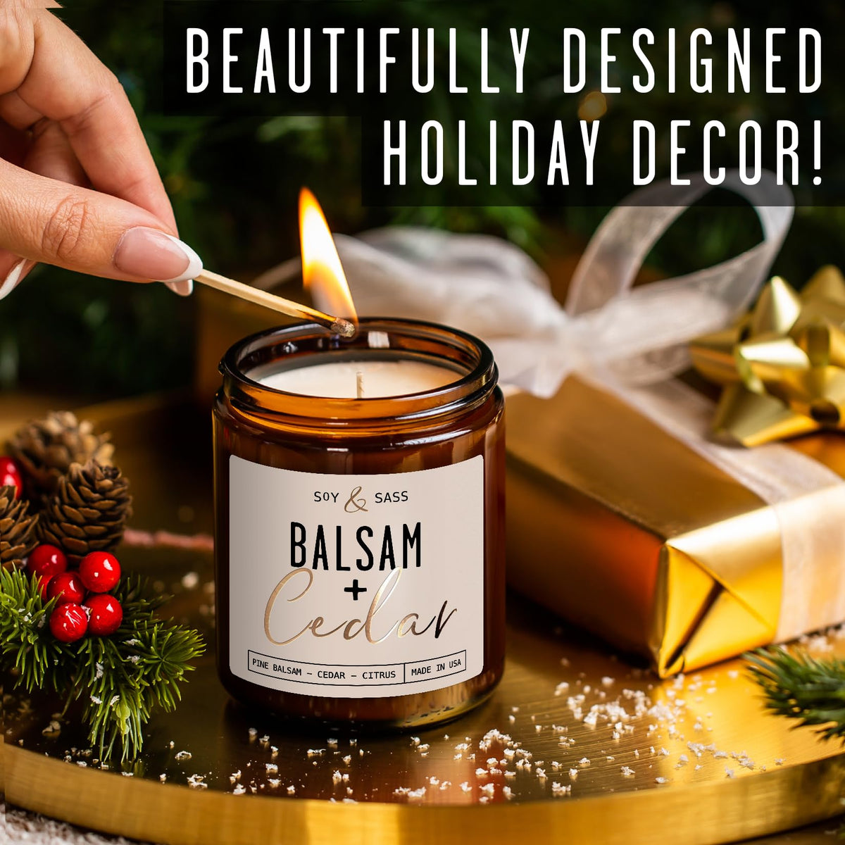 Balsam Candle (Balsam & Cedar - Cream)