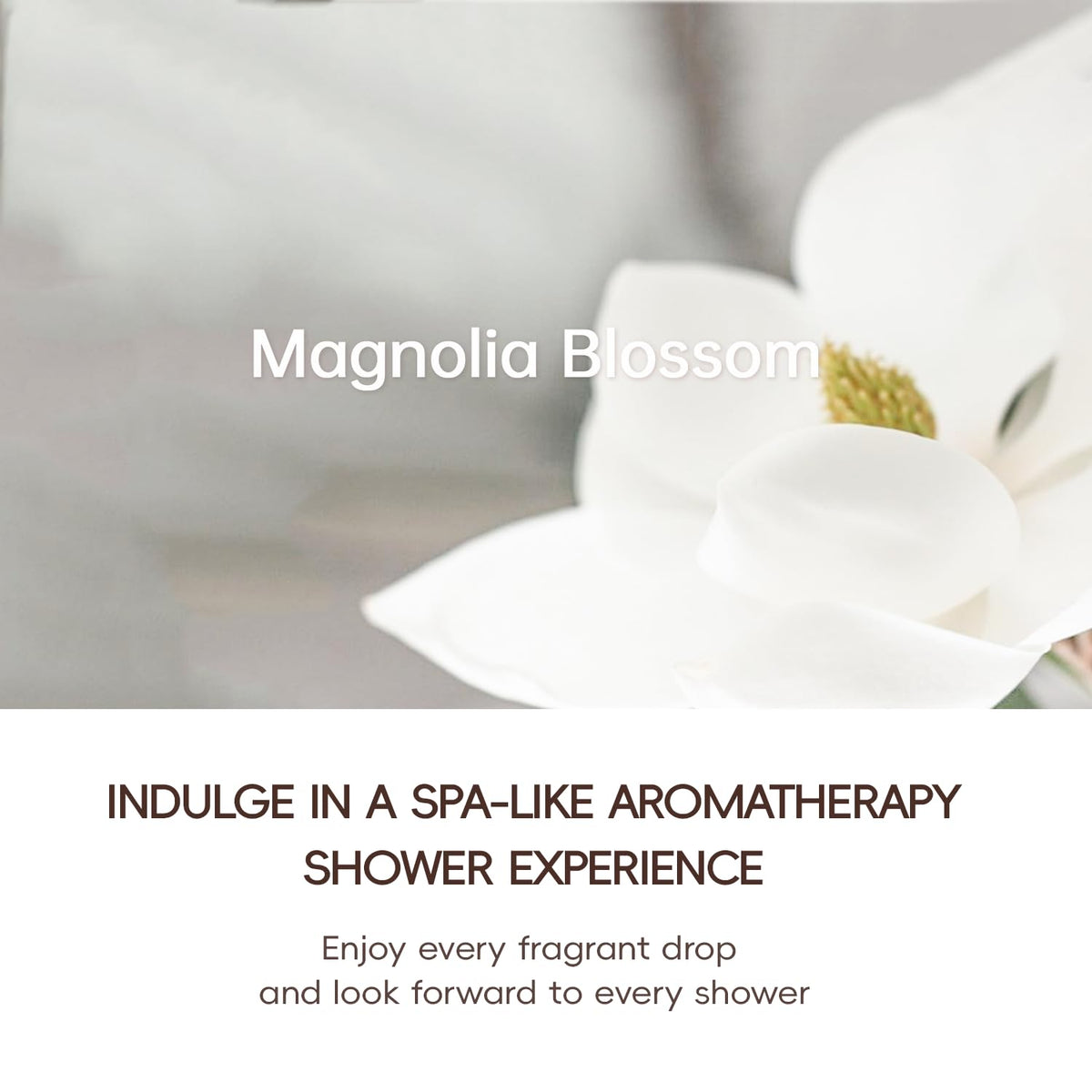 Korean 3-in-1 Aroma Filtering & Skin-Nourishing Shower Filter (Magnolia Blossom)