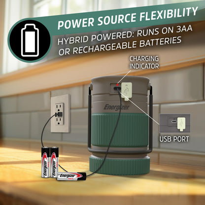 S 500 Hybrid Power Camping Lantern (1 Pack / 500 Lumens)
