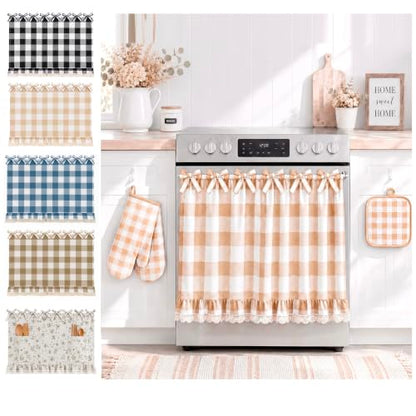Floral Oven Skirt Curtain for Farmhouse Kitchen Decor