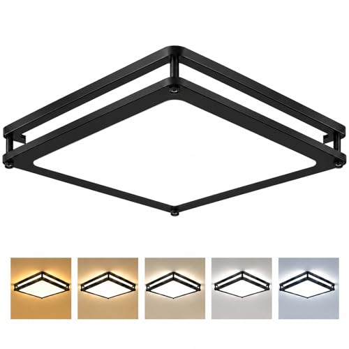 1Pack 12Inch 36W Square LED Flush Mount Ceiling Light Fixture