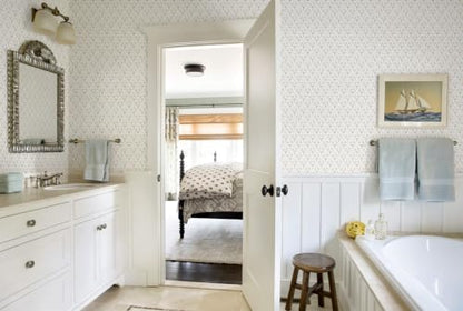 Farmhouse Peel and Stick Wallpaper Tiny Floral Wall Paper Vintage Rustic Cottage Contact Paper Geometric