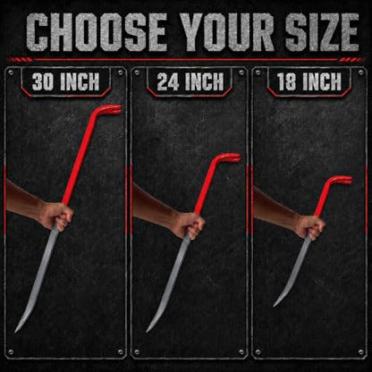 Heavy Duty Pry Bar Nail Puller Gray Red