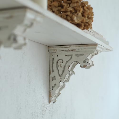 Corbels for Shelves Wood Corbels Decorative Set of 2 (White)