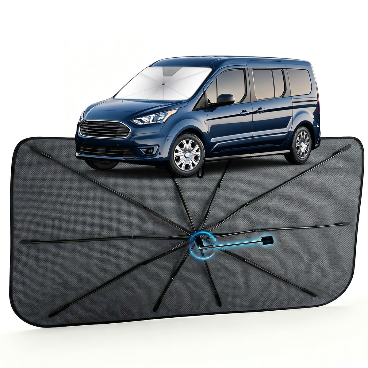 Car Windshield Sun Shade Umbrella for Ford Transit Connect 2010 (For Ford Transit Connect 2010-2023)