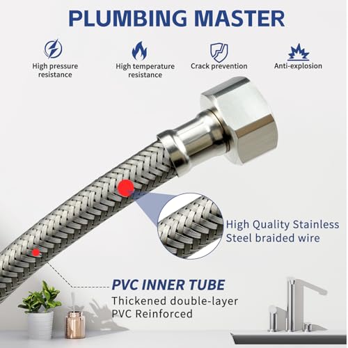 10PK 16 Inch Faucet Supply Lines