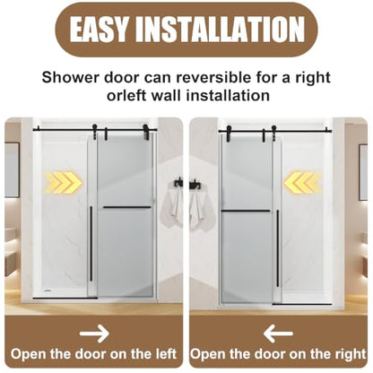 Frosted Glass Shower Door