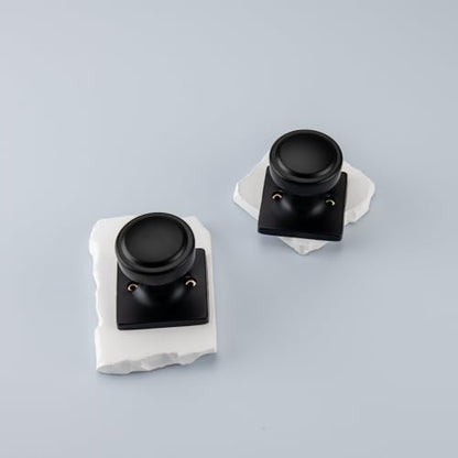 Black Door Knobs with Turn Lock for Privacy Door Use