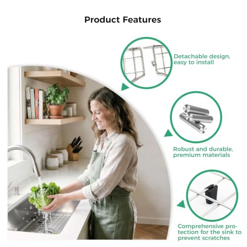 Stainless Steel Detachable Kitchen Sink Protector Grid