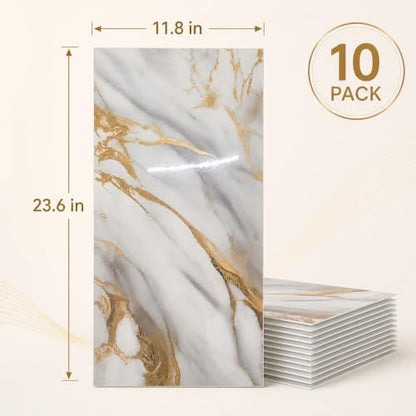 1 Pack Peel and Stick Marble Foam Wall Sticker