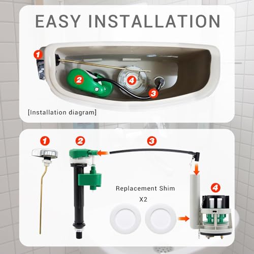3 Inch Toilet Flush Valve Repair Kits Compatible with TOTO Replacement Parts