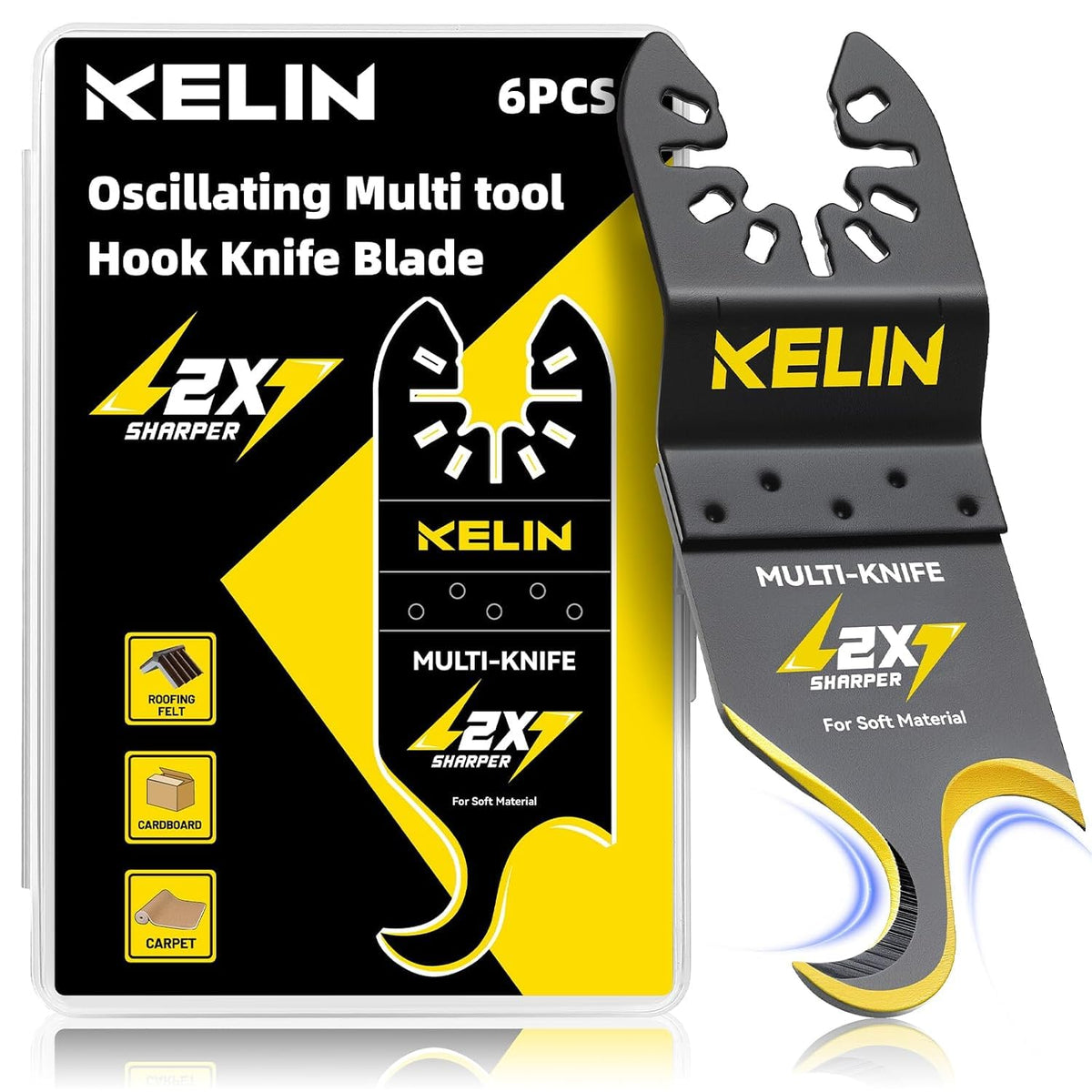 6PCS Titanium Oscillating Tool Blades