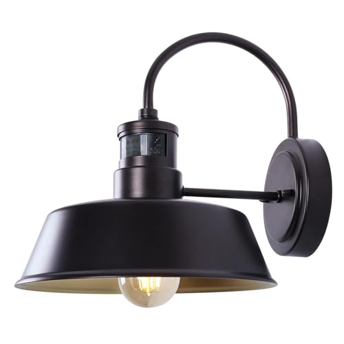 12 Inch Large Motion Sensor Gooseneck Outdoor Light Fixture