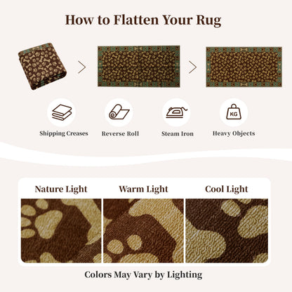Waterproof 2x3 Small Rug (Paw Brown / 2' x 3' (Runner))