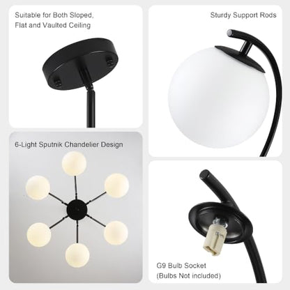 Modern Sputnik Chandelier for Dining Room Light Fixture