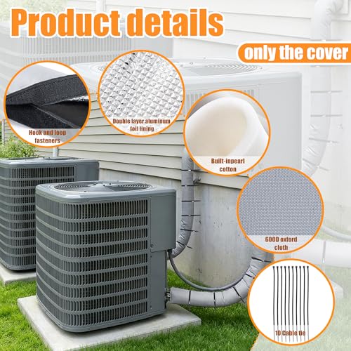 5 Layers HVAC Copper Pipe Insulation Wrap Cover 78.7x10.63inch