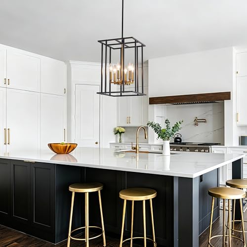 Small 6 Light Black Farmhouse Chandelier