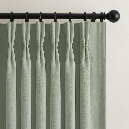 Extra Long 108 Inch Pinch Pleated Blackout Curtains 2 Panels (Sagegreen / 50"W x 108"L (Pack of 2))