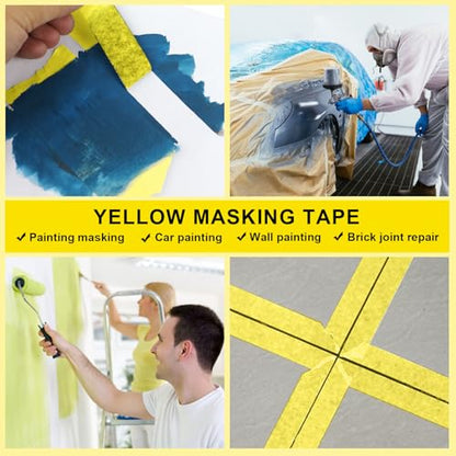 1.5 Inch Wide Masking Tape (Yellow)