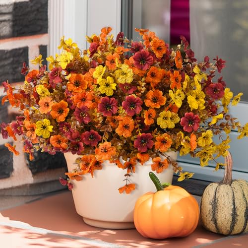 Artificial Fake Plants Flowers for Outdoor Outside Spring Summer Decoration