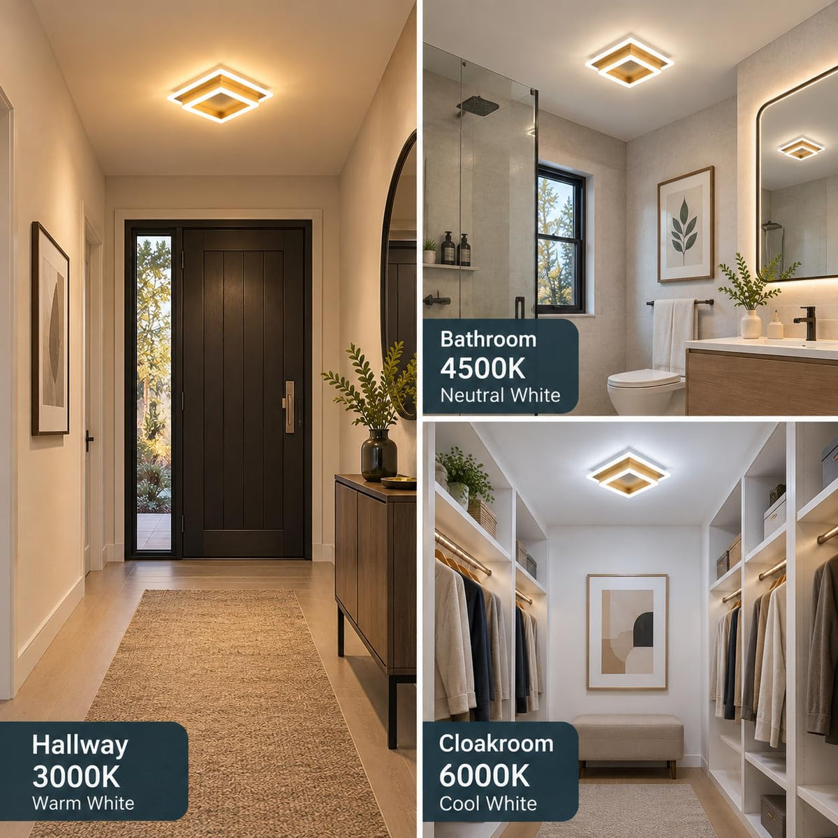 Modern LED Ceiling Light (Gold / 10.62 Inches)
