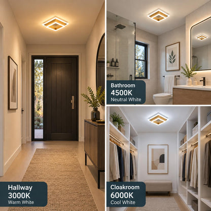 Modern LED Ceiling Light (Gold / 10.62 Inches)