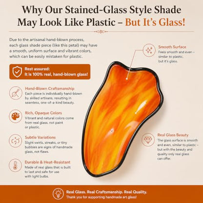 Stained Glass Table Lamp (Golden Amber)
