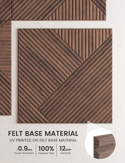 6 Pack Felt Bulletin Board (Walnut Crossing Lines / Fine-stripe 6-pack)