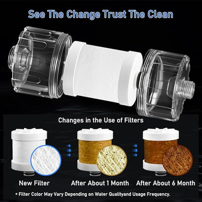 NSF Tested Shower Filter for Hard Water with Replaceable Cartridge
