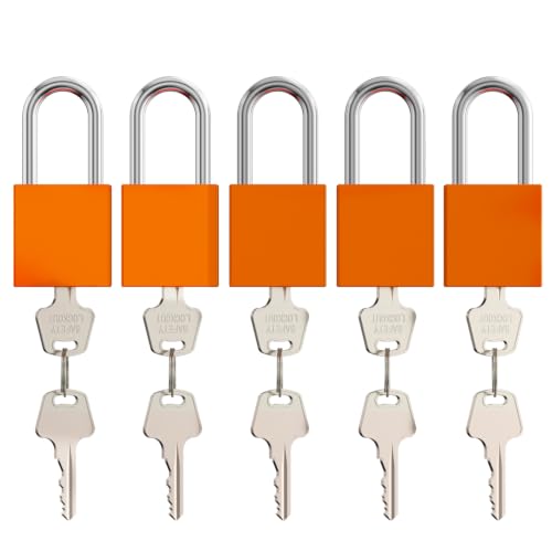 5 Pack Aluminum Safety Padlocks