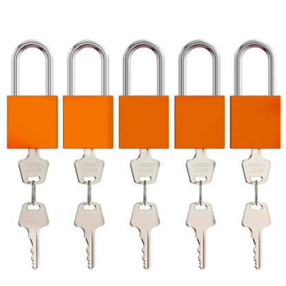 5 Pack Aluminum Safety Padlocks