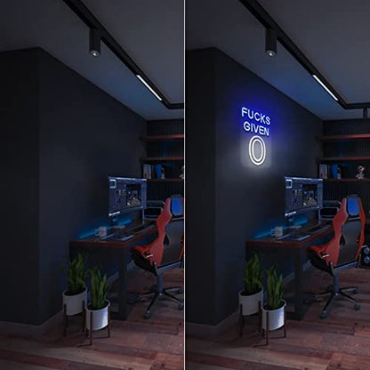 Zero Funks Given Neon Signs for Wall Decor Neon Lights for Bedroom Led Signs Suitable for Man Cave Living Room Taverns Bar Unique Gift for Lover (FUNKS GIVEN 0)