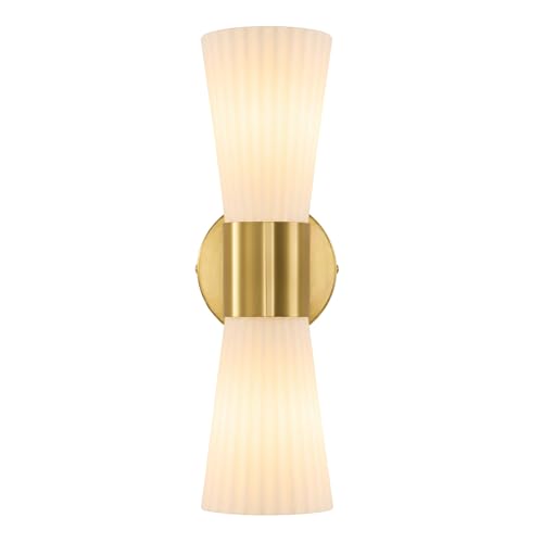 Gold Glass Wall Sconce Light (Gold Milk Glass)
