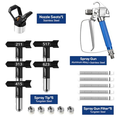 12 PCS Airless Paint Sprayer Gun Kit