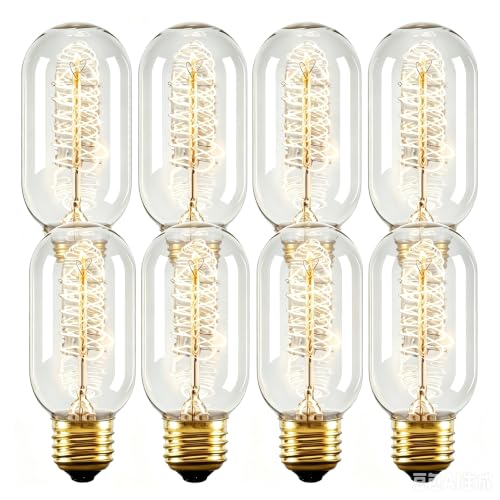 8 Pack T45 Edison Bulb