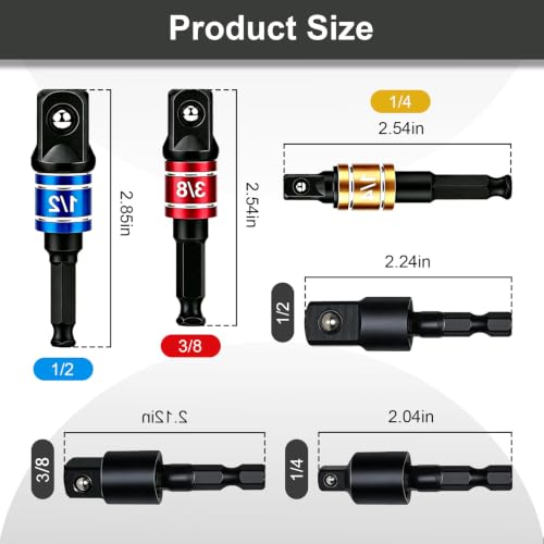 Flexible Drill Bit Extension and Right Angle Adapter Set