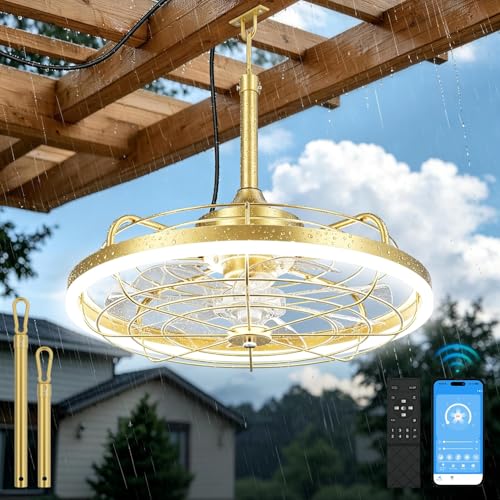 Outdoor Ceiling Fan with Light for Patios