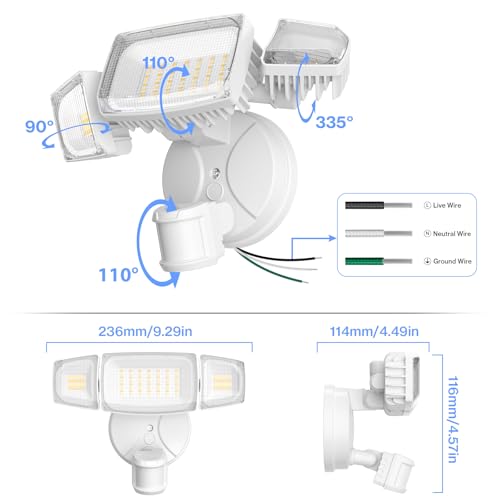 65W WiFi Smart Flood Lights Outdoor Motion Sensor