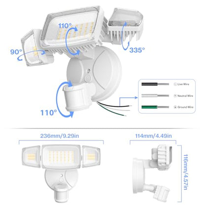 65W WiFi Smart Flood Lights Outdoor Motion Sensor