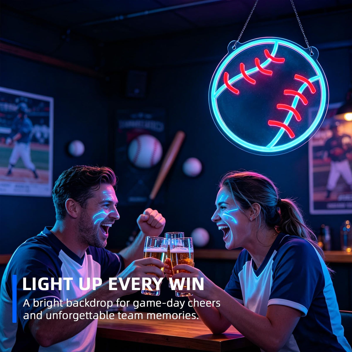 Baseball Neon Sign (Baseball-blue-0703)