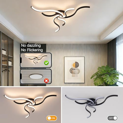 Modern Dimmable Ceiling Light LED Acrylic Flush Mount Ceiling Light with Remote