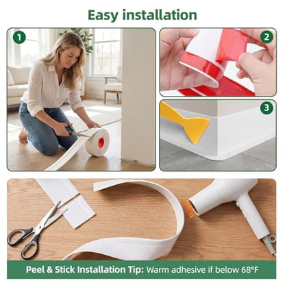 Flexible Vinyl Baseboard Molding Trim with Toe
